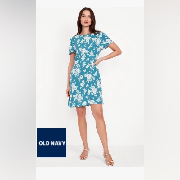 Old Navy Floral Blue Dress - Picture 1 of 6